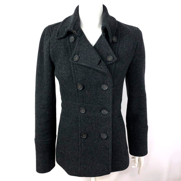 J. Crew Stadium Cloth Nello Gori 0 Wool Button Blazer Style Jacket Gray MINT - Picture 1 of 15